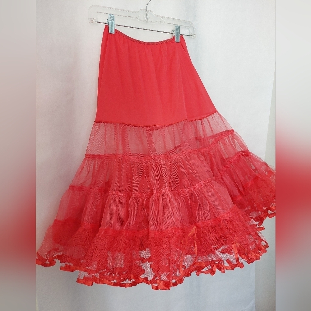 Vintage RED Petticoat - Picture 1 of 8